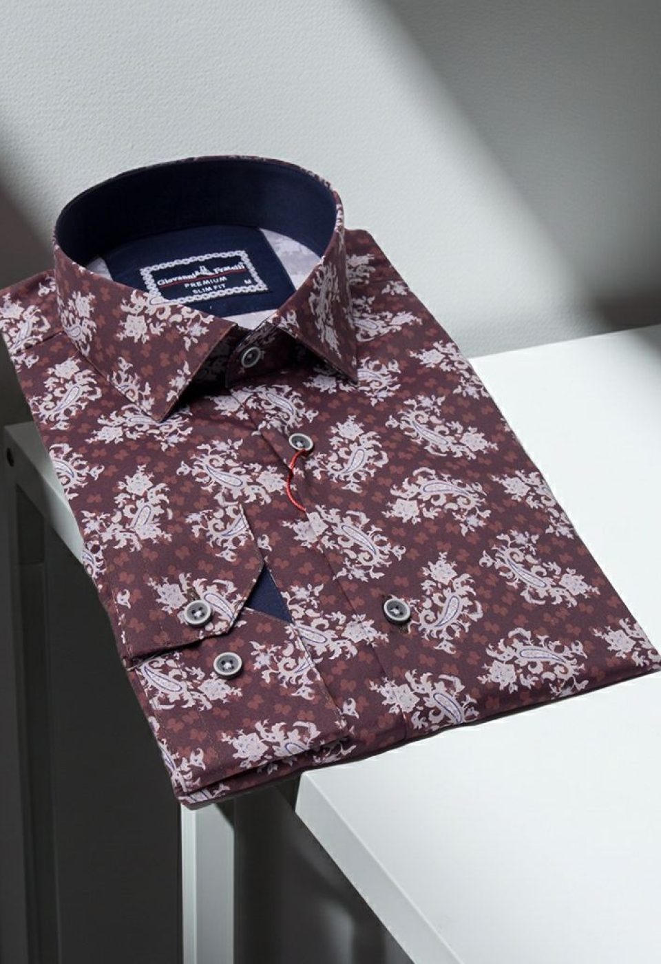 6118 CR DIGITAL 006 Slim Fit Uzun Kol Desenli Dijital Baskılı Erkek Gömlek 3GMK316118006 - Giovanni Fratelli