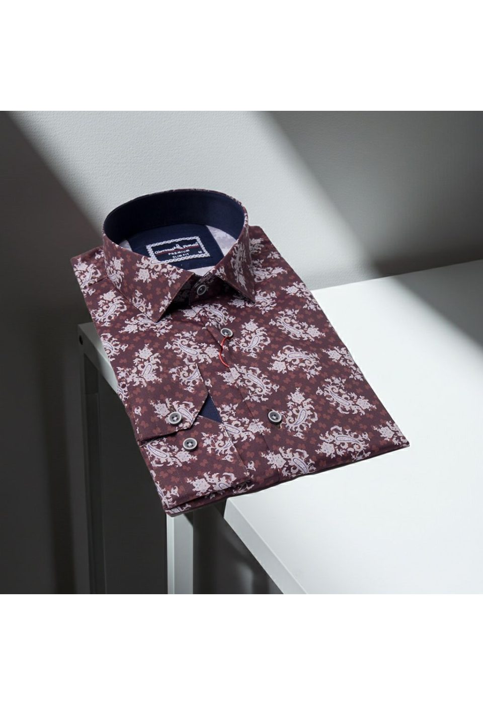 6118 CR DIGITAL 006 Slim Fit Uzun Kol Desenli Dijital Baskılı Erkek Gömlek 3GMK316118006 - Giovanni Fratelli
