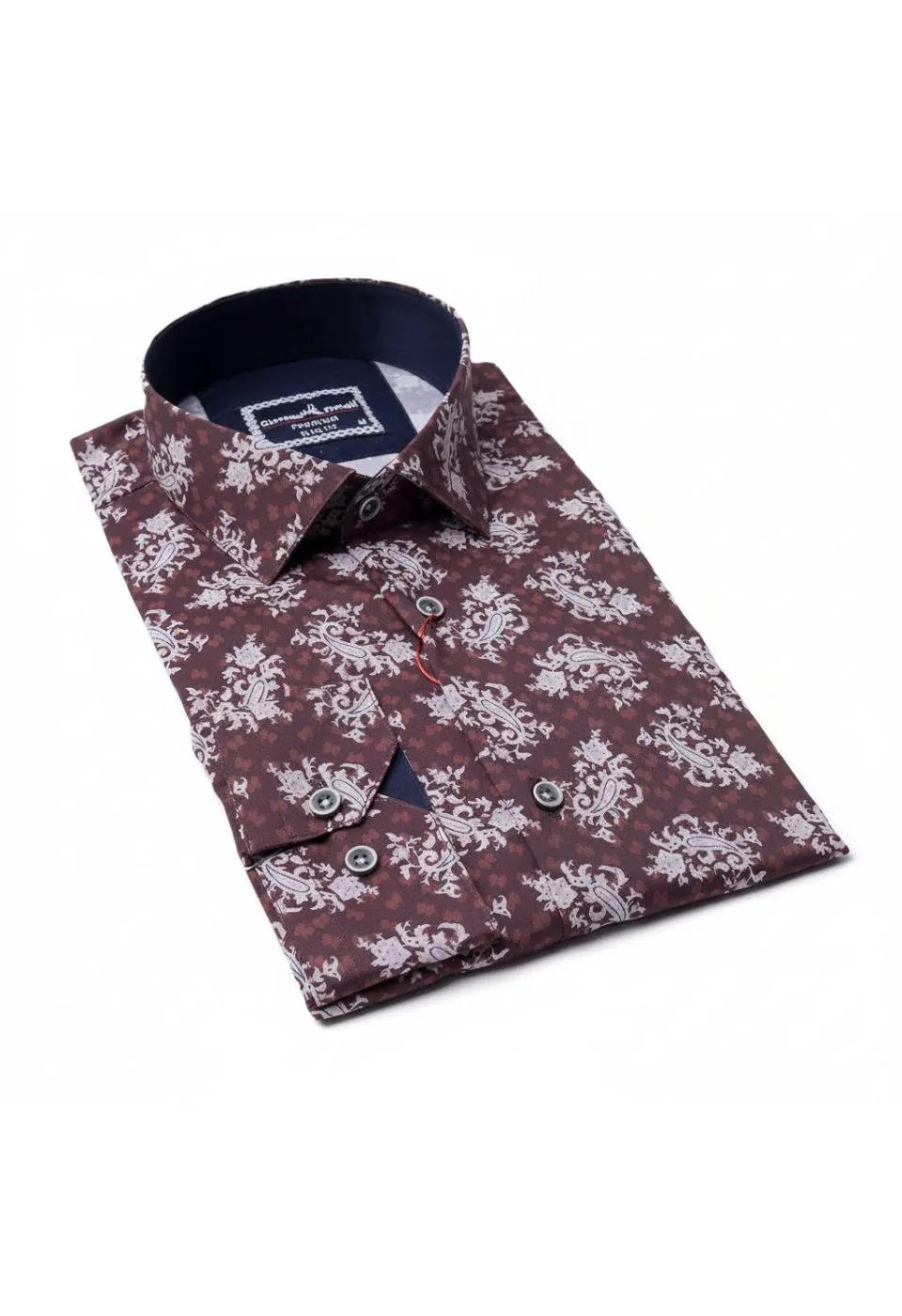 Slim Fit Uzun Kol Desenli Dijital Baskılı Erkek Gömlek 3GMK316118006 - Giovanni Fratelli