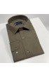 Slim Fit Uzun Kol Düz Renk Saten Erkek Gömlek 3GMK327091051