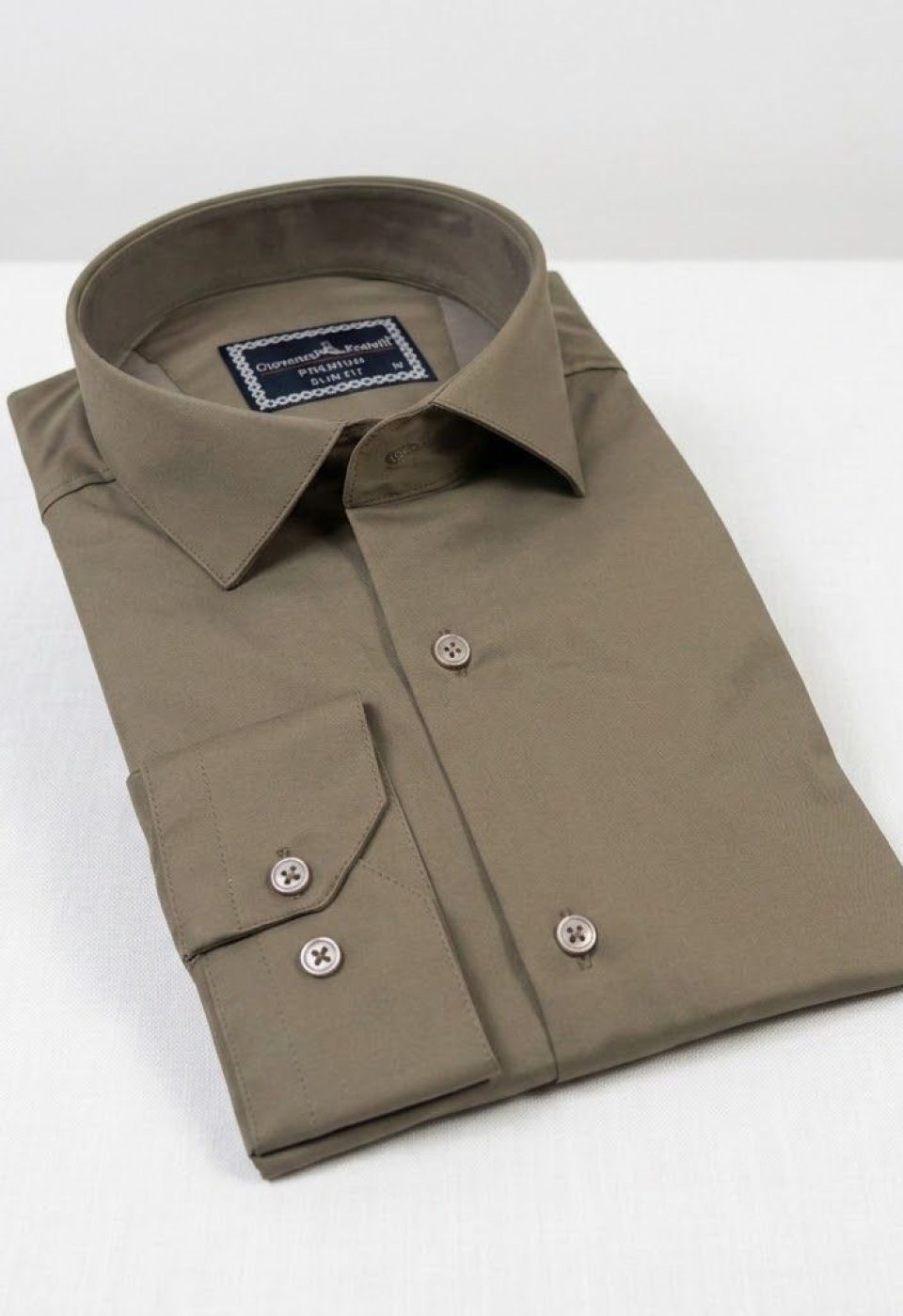 Slim Fit Uzun Kol Düz Renk Saten Erkek Gömlek 3GMK327091051 - Giovanni Fratelli