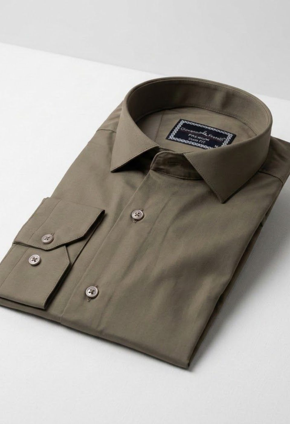 Slim Fit Uzun Kol Düz Renk Saten Erkek Gömlek 3GMK327091051 - Giovanni Fratelli