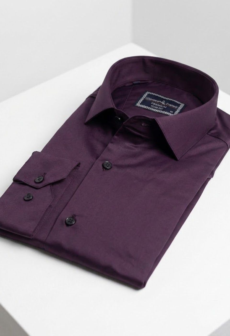 7091 CR SATIN 053 Slim Fit Uzun Kol Düz Renk Saten Erkek Gömlek 3GMK327091053 - Giovanni Fratelli