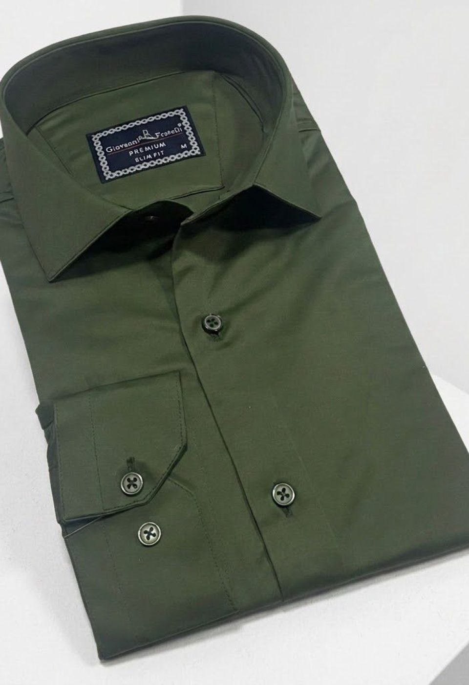 7091 CR SATIN 055 Slim Fit Uzun Kol Düz Renk Saten Erkek Gömlek 3GMK327091055 - Giovanni Fratelli