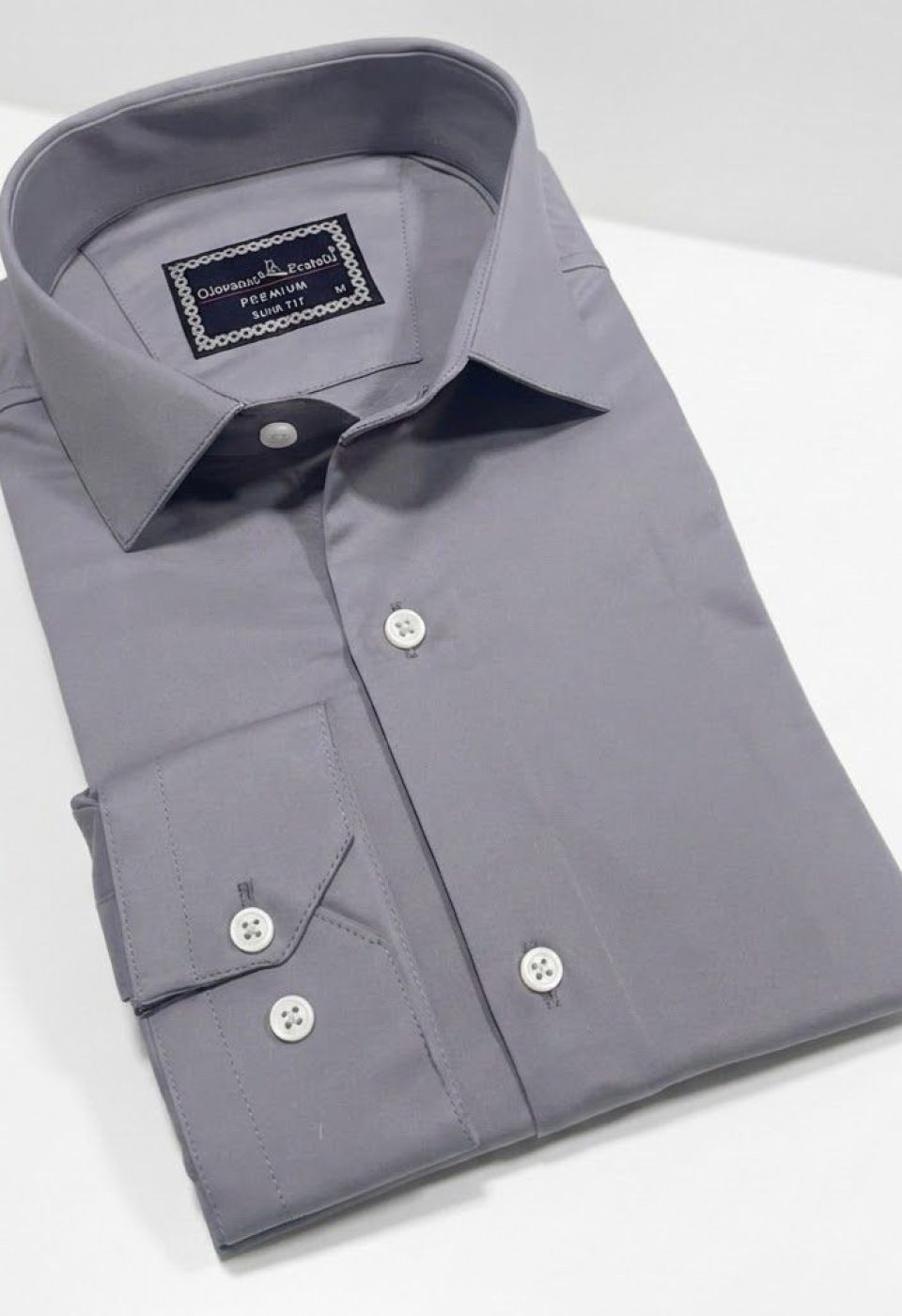 7091 CR SATIN 056 Slim Fit Uzun Kol Düz Renk Saten Erkek Gömlek 3GMK327091056 - Giovanni Fratelli