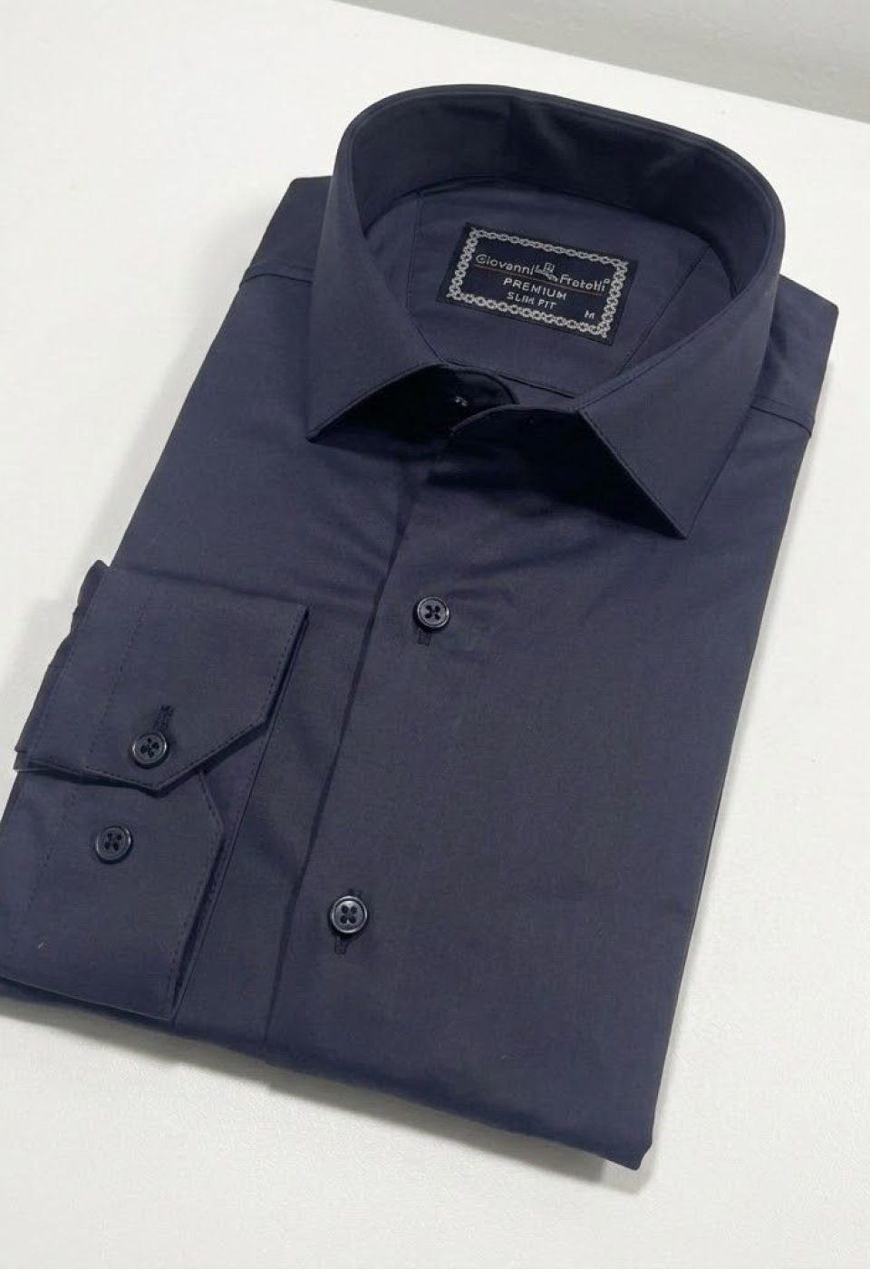 7091 CR SATIN 057 Slim Fit Uzun Kol Düz Renk Saten Erkek Gömlek 3GMK327091057 - Giovanni Fratelli