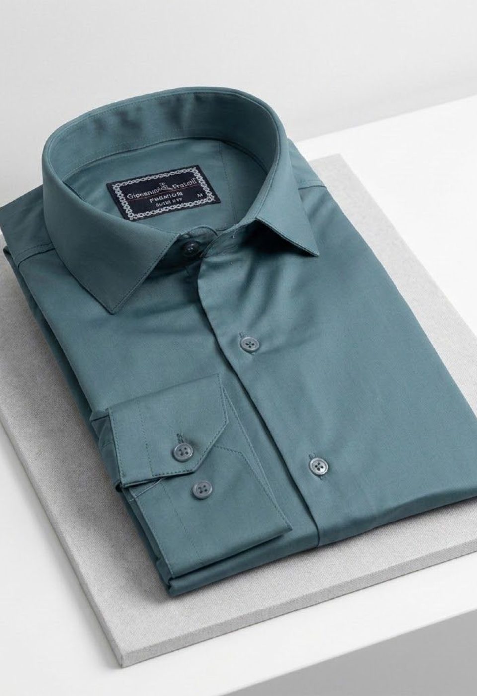 Slim Fit Uzun Kol Düz Renk Saten Erkek Gömlek 3GMK327091059 - Giovanni Fratelli