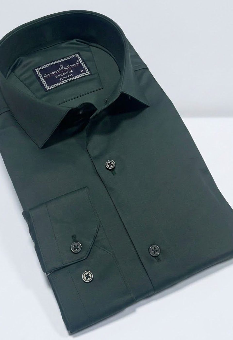7091 CR SATIN 062 Slim Fit Uzun Kol Düz Renk Saten Erkek Gömlek 3GMK327091062 - Giovanni Fratelli