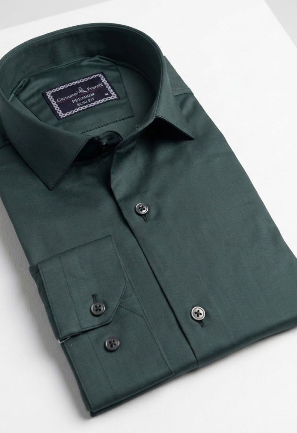 7091 CR SATIN 062 Slim Fit Uzun Kol Düz Renk Saten Erkek Gömlek 3GMK327091062 - Giovanni Fratelli