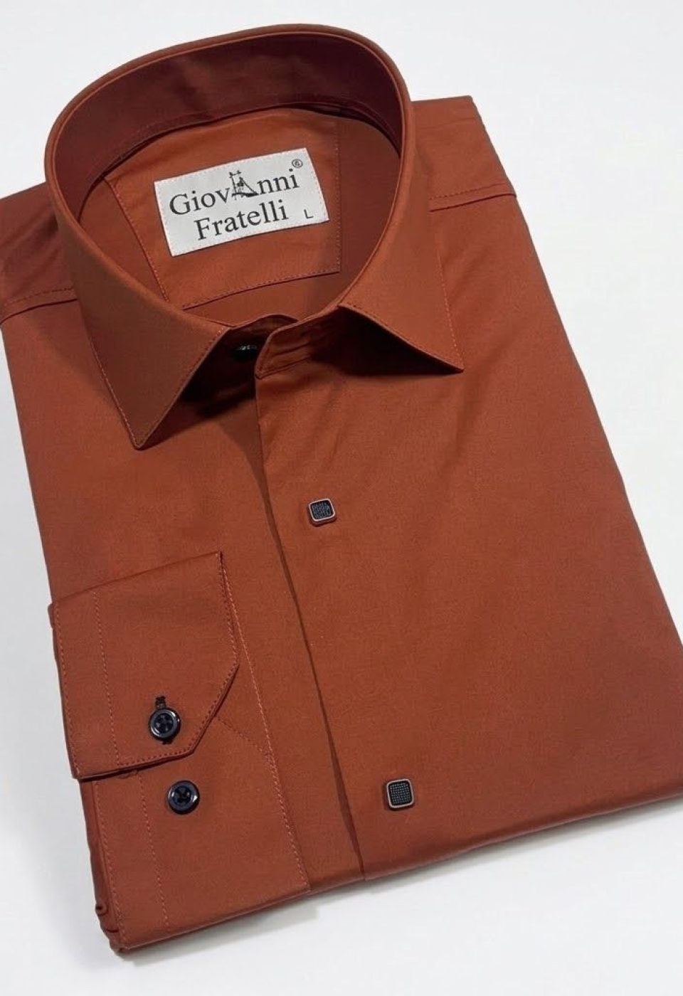 Klasik Uzun Kol Düz Renk Saten Erkek Gömlek 3GMK318066031 - Giovanni Fratelli