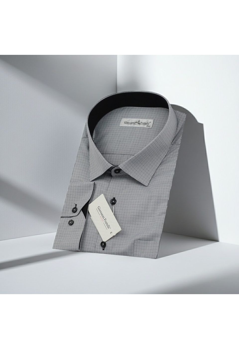 Büyük Beden Klasik Uzun Kol Desenli Erkek Gömlek 4GMK320348048 - Giovanni Fratelli
