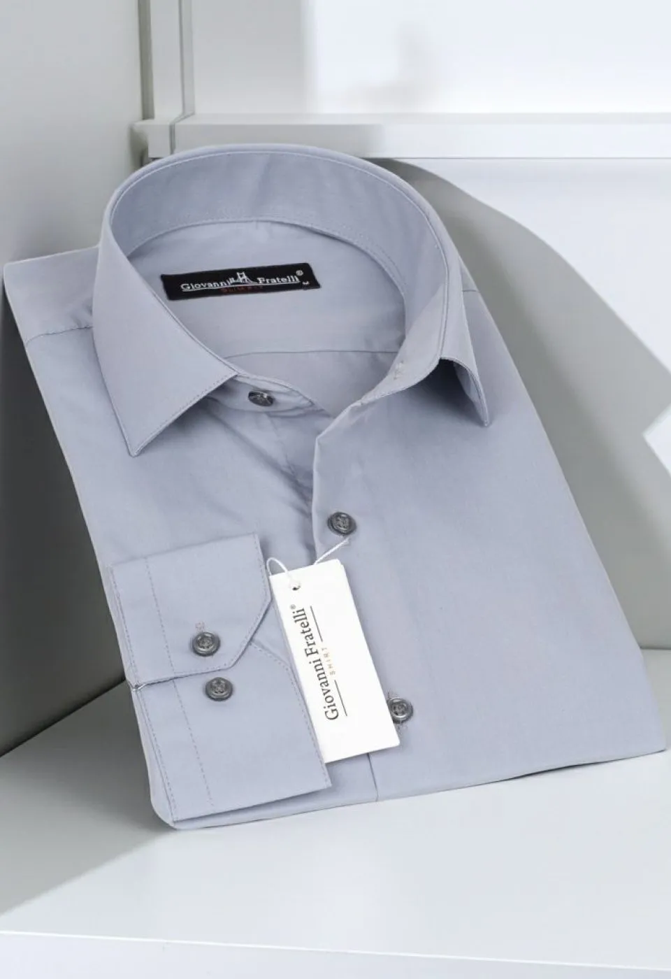 Slim Fit Uzun Kol Düz Renk Erkek Gömlek 3GMK310408019 - Giovanni Fratelli