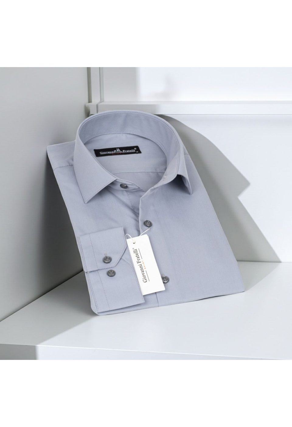 Slim Fit Uzun Kol Düz Renk Erkek Gömlek 3GMK310408019 - Giovanni Fratelli