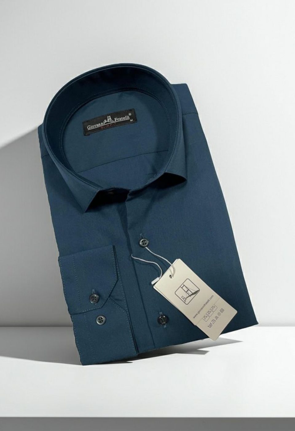 Slim Fit Uzun Kol Düz Renk Erkek Gömlek 3GMK310408042