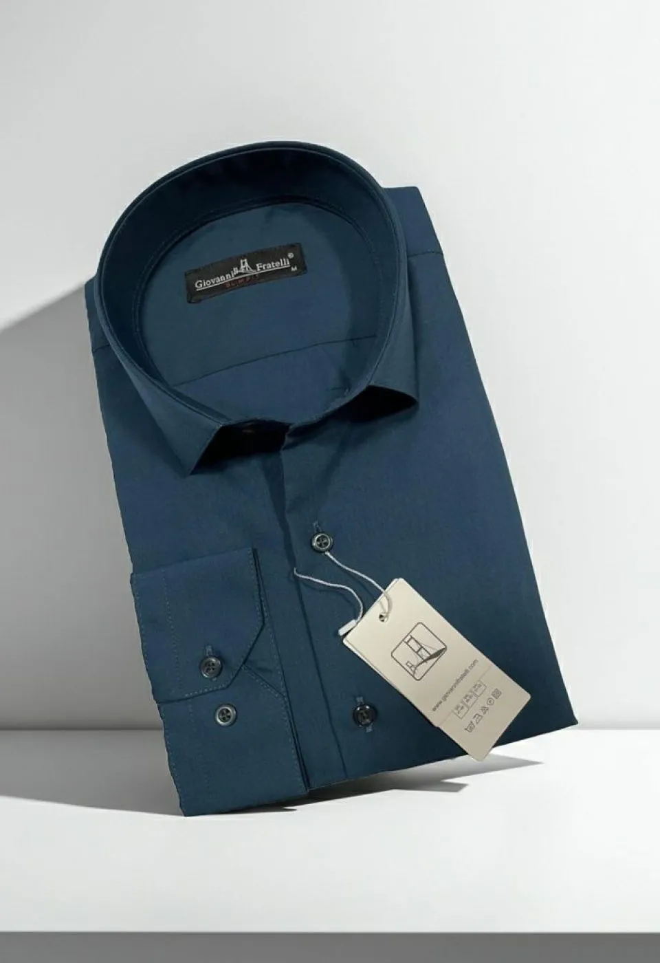 Slim Fit Uzun Kol Düz Renk Erkek Gömlek 3GMK310408042 - Giovanni Fratelli