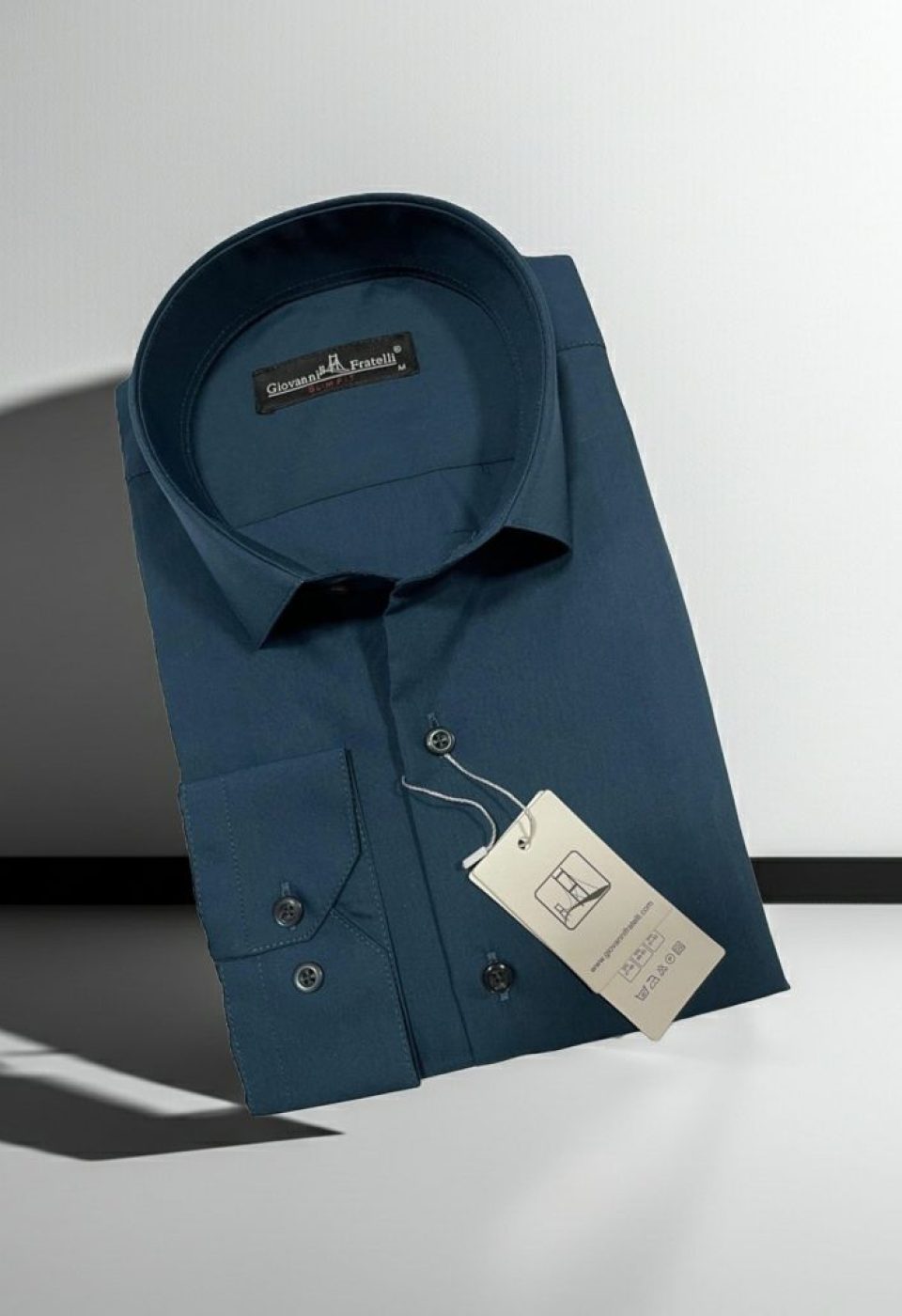 Slim Fit Uzun Kol Düz Renk Erkek Gömlek 3GMK310408042 - Giovanni Fratelli