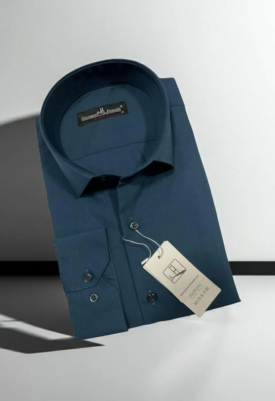 Slim Fit Uzun Kol Düz Renk Erkek Gömlek 3GMK310408042 - Giovanni Fratelli