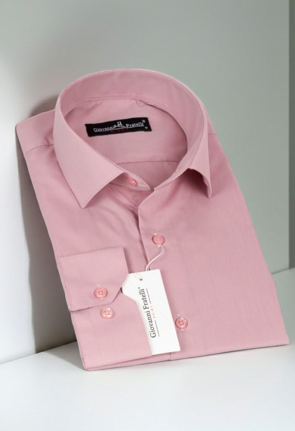 Slim Fit Uzun Kol Düz Renk Erkek Gömlek 3GMK310408048
