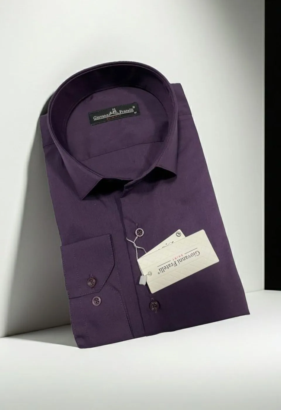 Slim Fit Uzun Kol Düz Renk Erkek Gömlek 3GMK310408085 - Giovanni Fratelli
