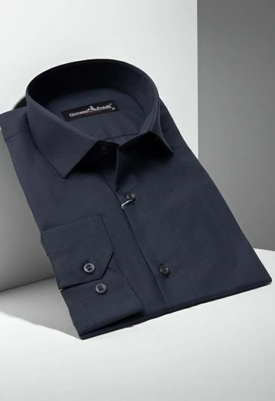 Slim Fit Uzun Kol Düz Renk Erkek Gömlek 3GMK310408B202 - Giovanni Fratelli
