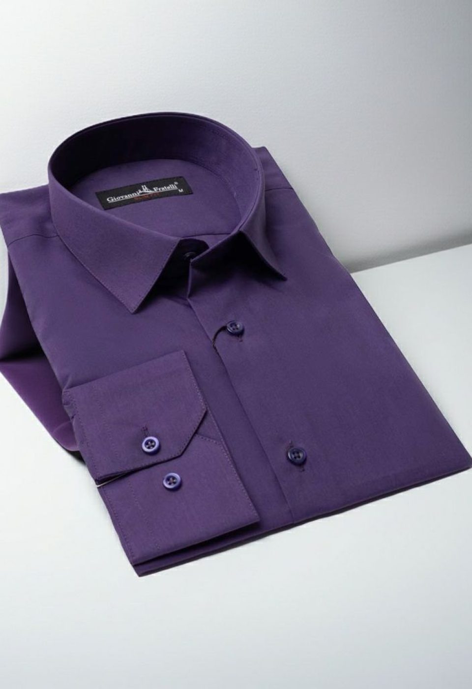 Slim Fit Uzun Kol Düz Renk Erkek Gömlek 3GMK310408B89