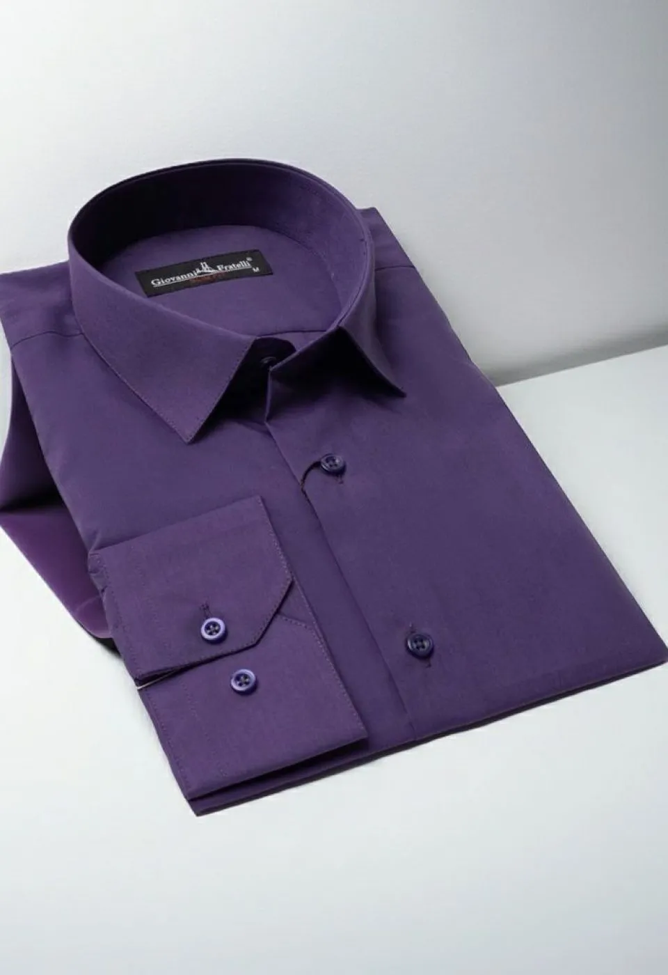 Slim Fit Uzun Kol Düz Renk Erkek Gömlek 3GMK310408B89