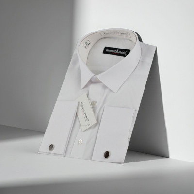 Slim Fit Kol Düğmeli Düz Renk Erkek Gömlek 3GMK350408BYZ