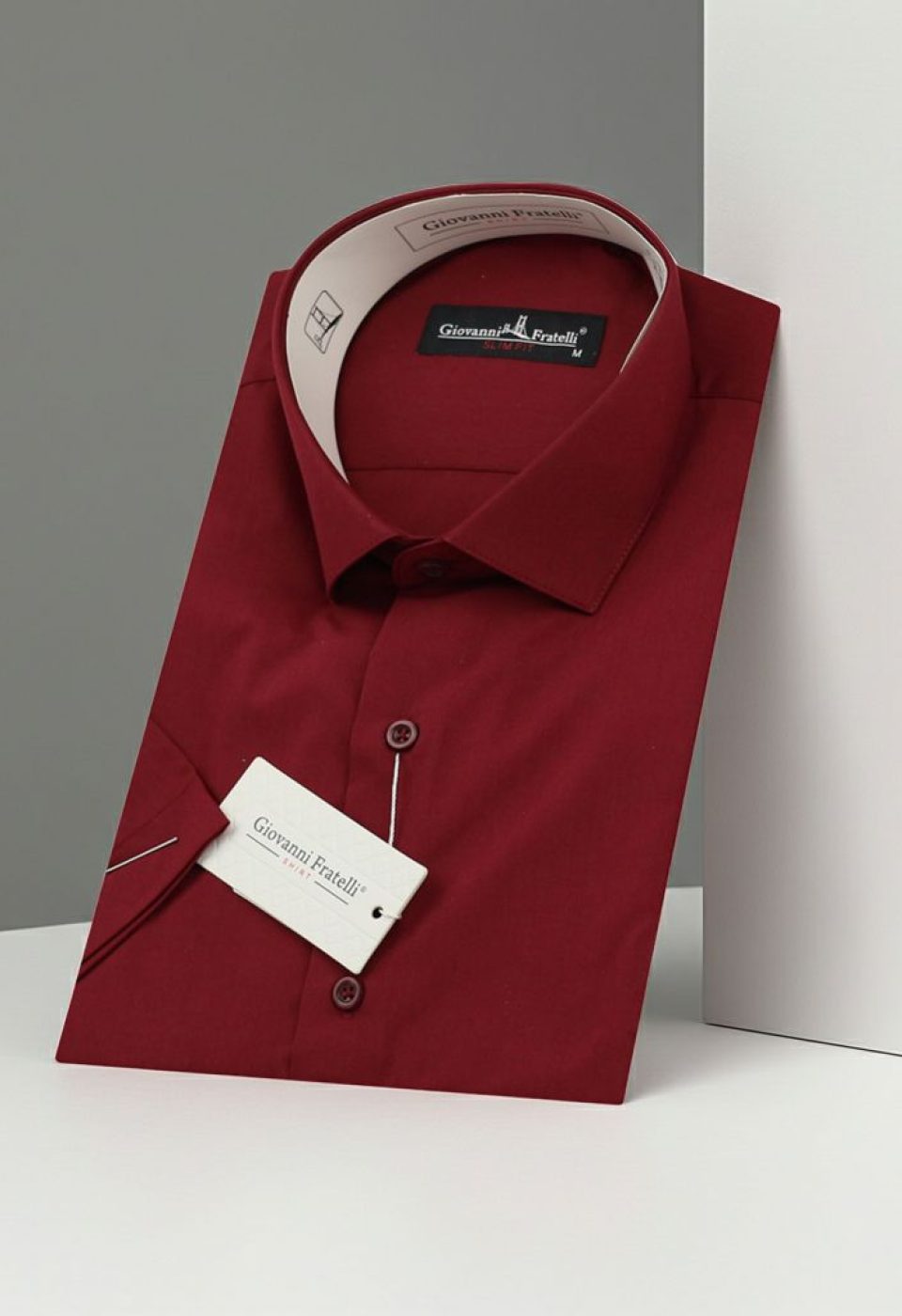Slim Fit Kısa Kol Düz Renk Erkek Gömlek 3GMK320408002 - Giovanni Fratelli