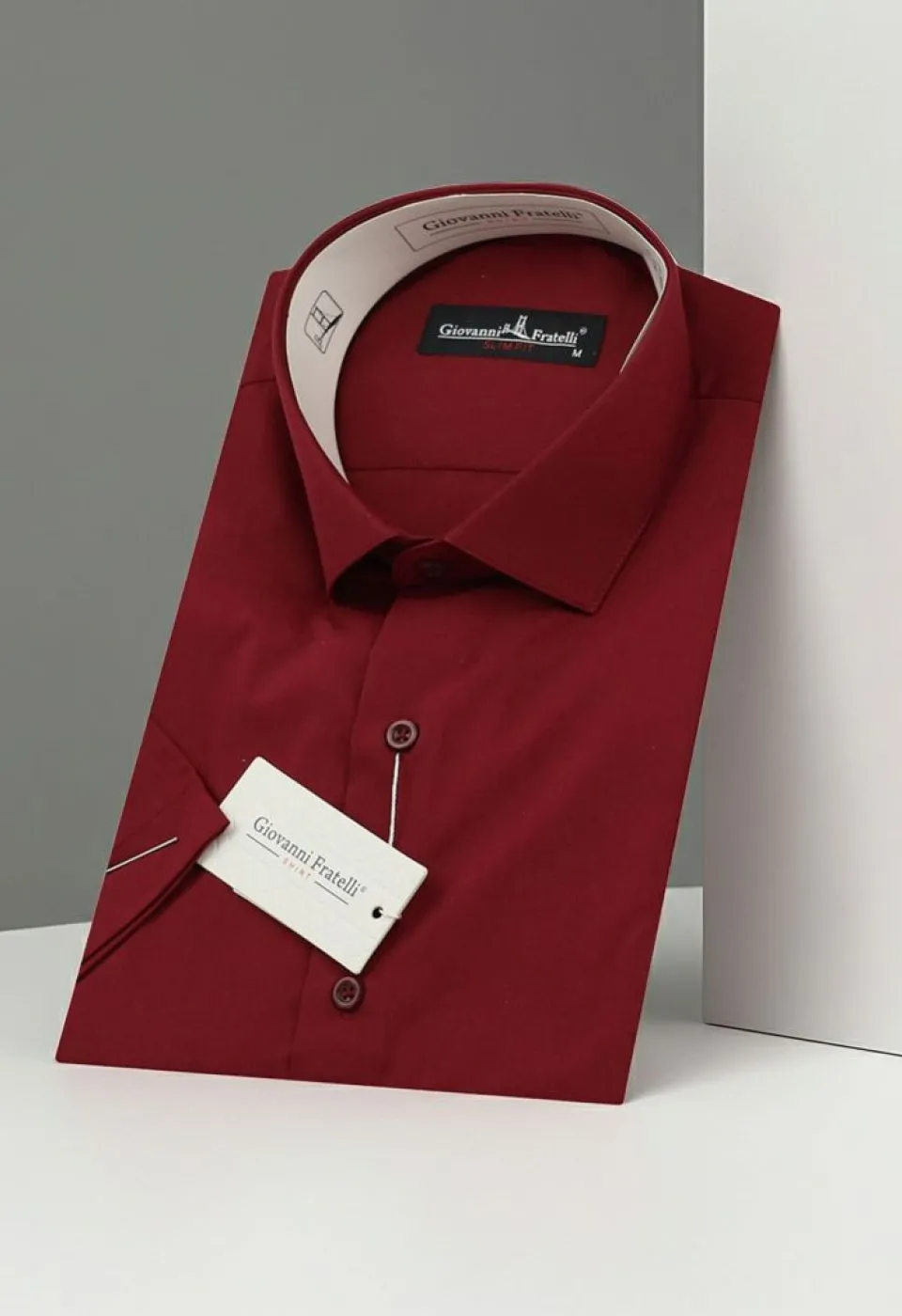 Slim Fit Kısa Kol Düz Renk Erkek Gömlek 3GMK320408002 - Giovanni Fratelli