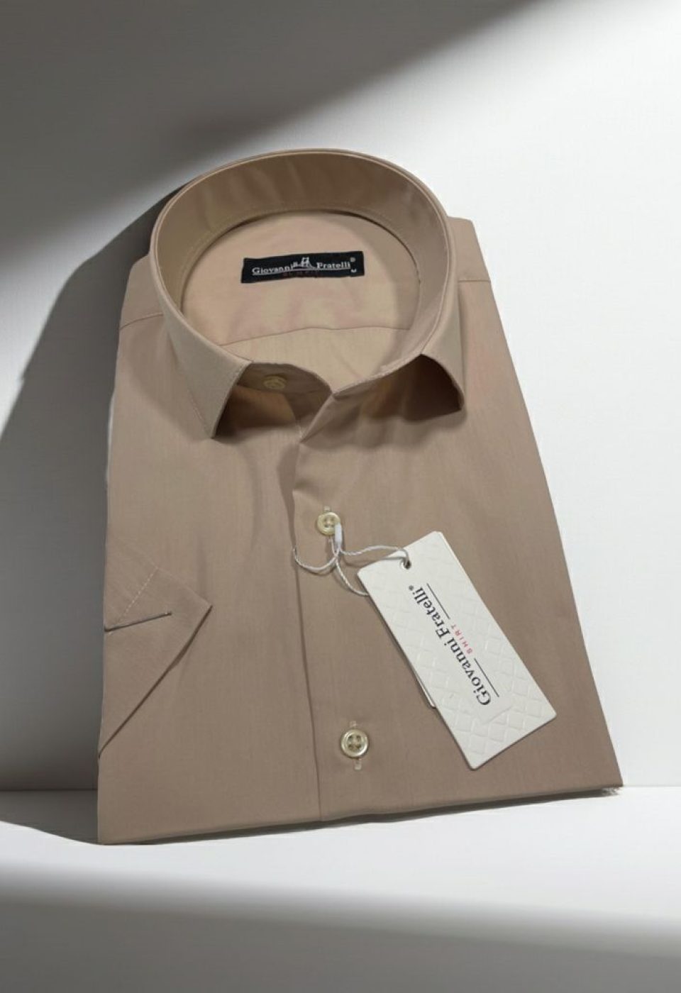Slim Fit Kısa Kol Düz Renk Erkek Gömlek 3GMK320408007 - Giovanni Fratelli