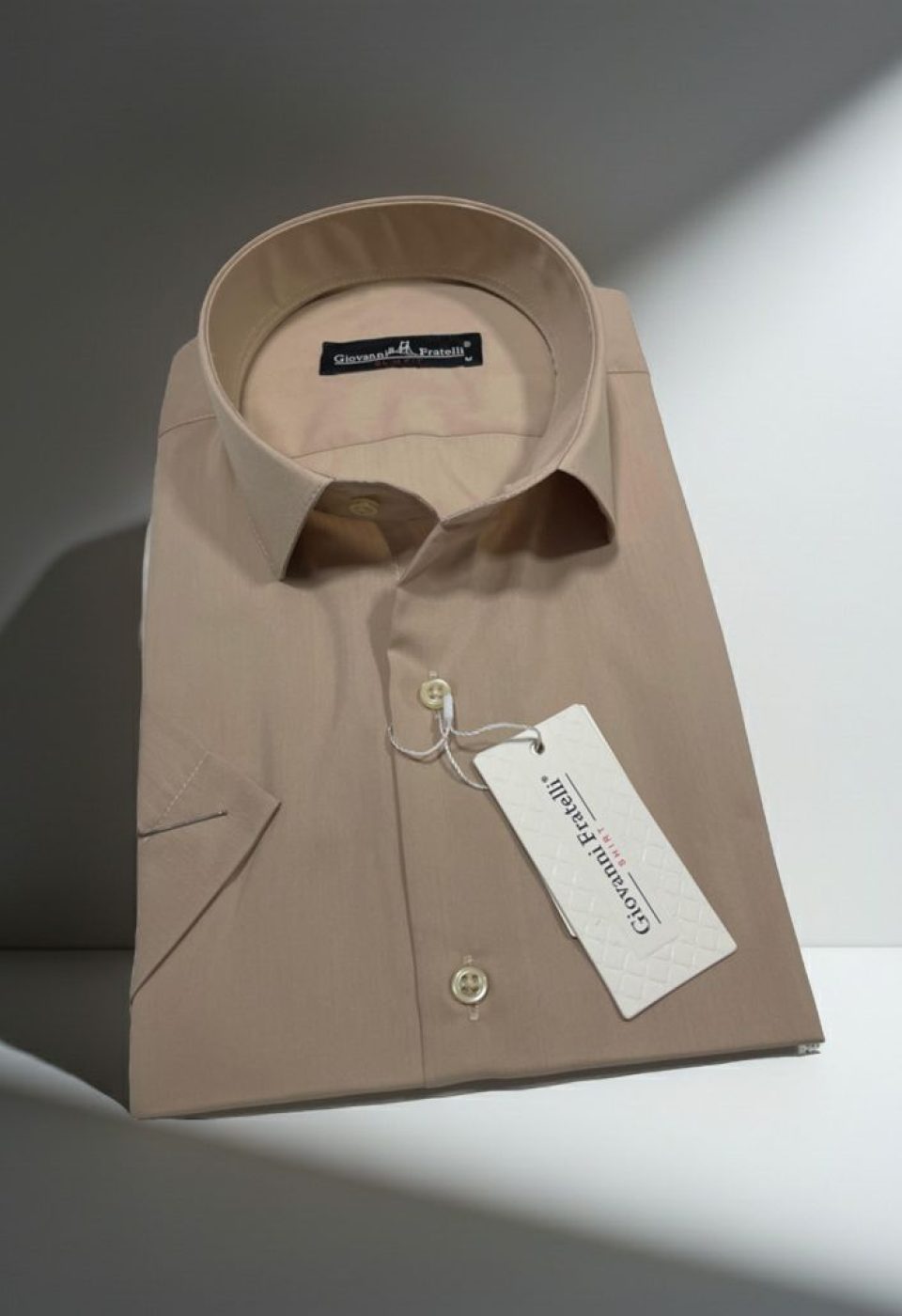 Slim Fit Kısa Kol Düz Renk Erkek Gömlek 3GMK320408007