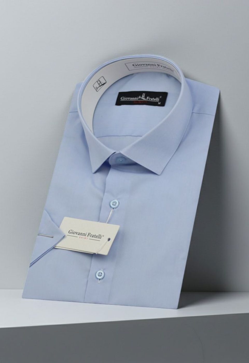 Slim Fit Kısa Kol Düz Renk Erkek Gömlek 3GMK320408009