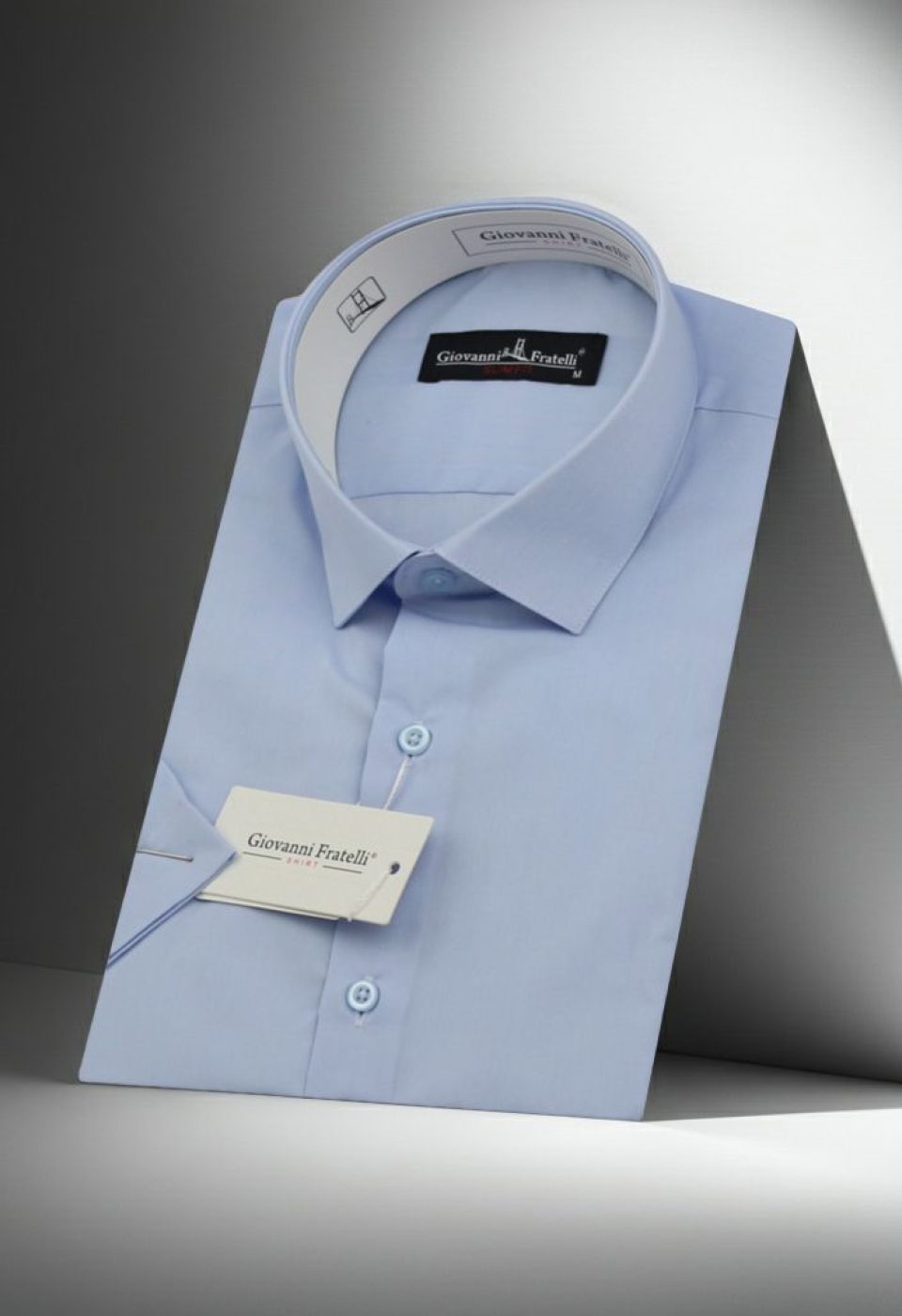 Slim Fit Kısa Kol Düz Renk Erkek Gömlek 3GMK320408009