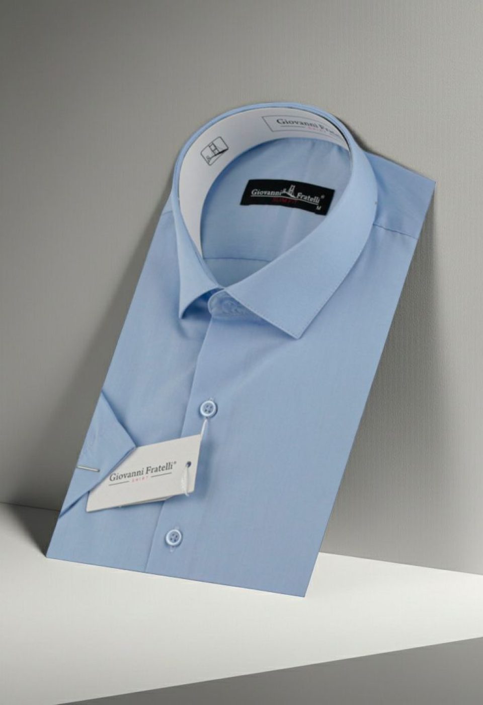 Slim Fit Kısa Kol Düz Renk Erkek Gömlek 3GMK320408015 - Giovanni Fratelli