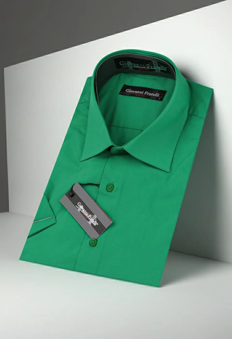Slim Fit Kısa Kol Düz Renk Erkek Gömlek 3GMK320408020