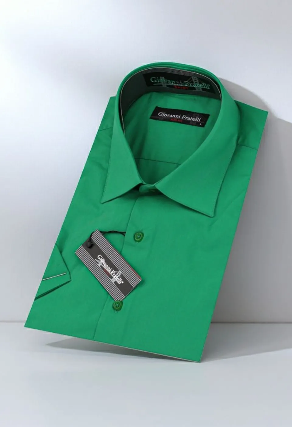 Slim Fit Kısa Kol Düz Renk Erkek Gömlek 3GMK320408020