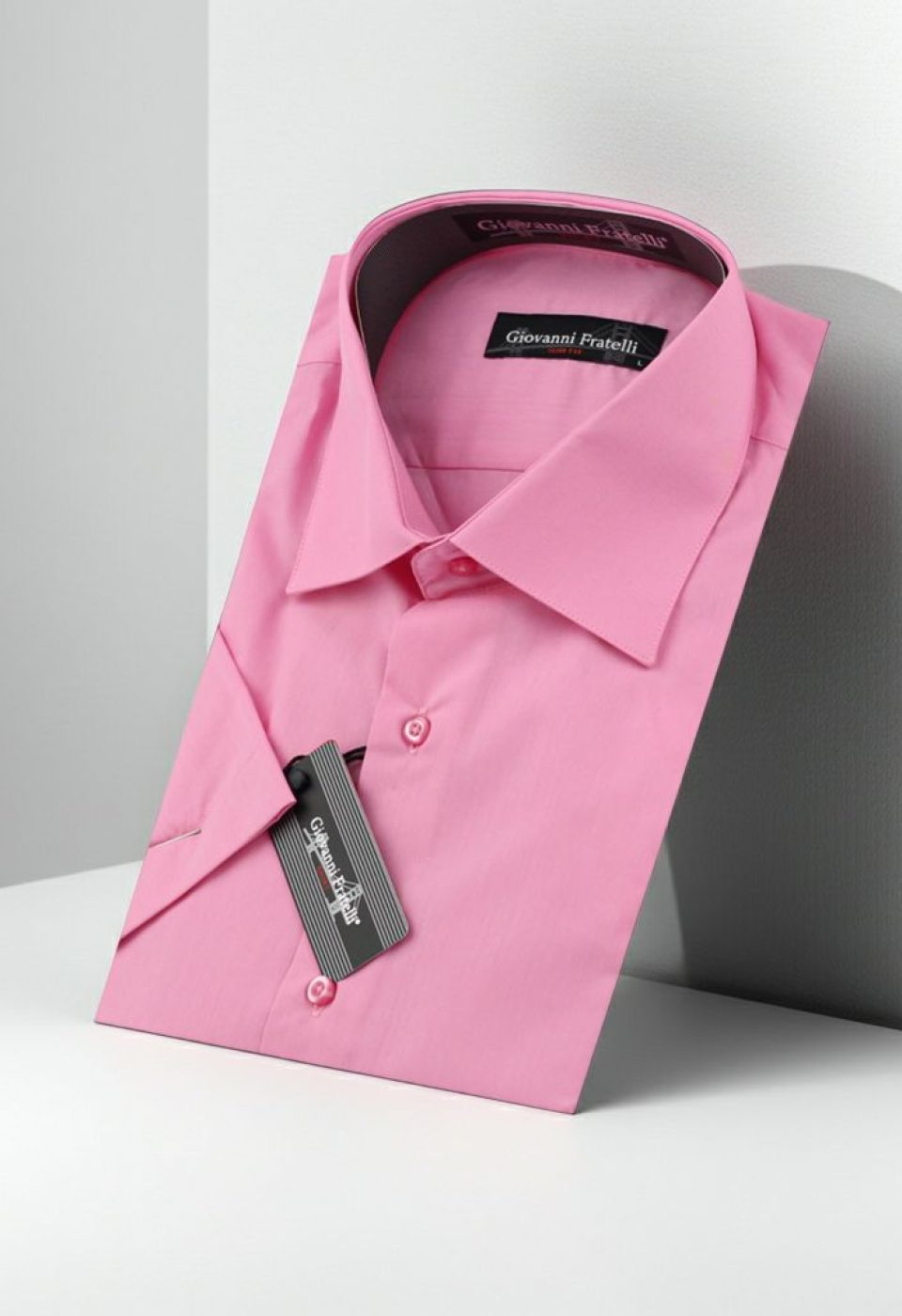 Slim Fit Kısa Kol Düz Renk Erkek Gömlek 3GMK320408026