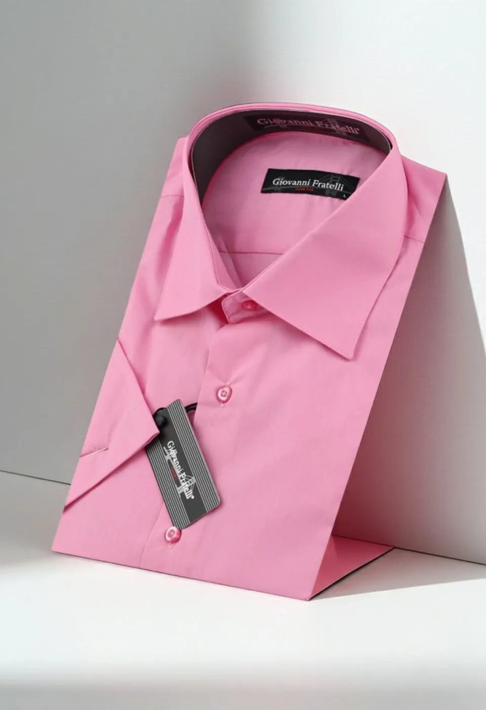 Slim Fit Kısa Kol Düz Renk Erkek Gömlek 3GMK320408026
