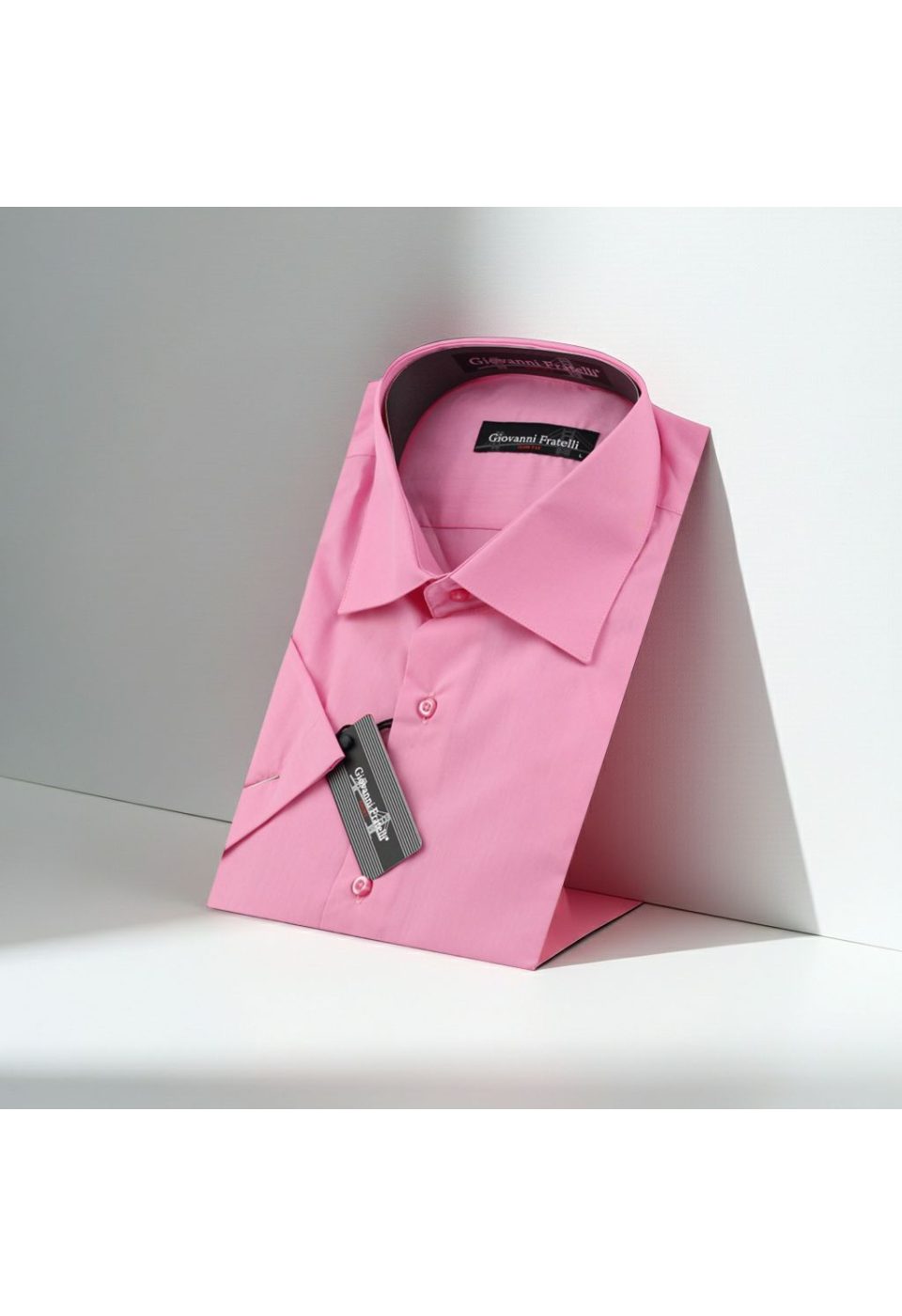0408 CR K 026 Slim Fit Kısa Kol Düz Renk Erkek Gömlek 3GMK320408026 - Giovanni Fratelli