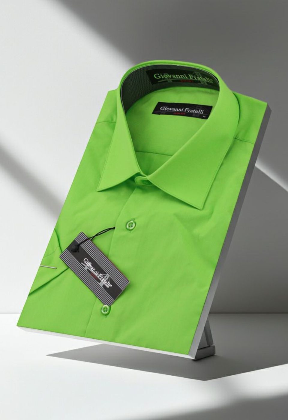 Slim Fit Kısa Kol Düz Renk Erkek Gömlek 3GMK320408031