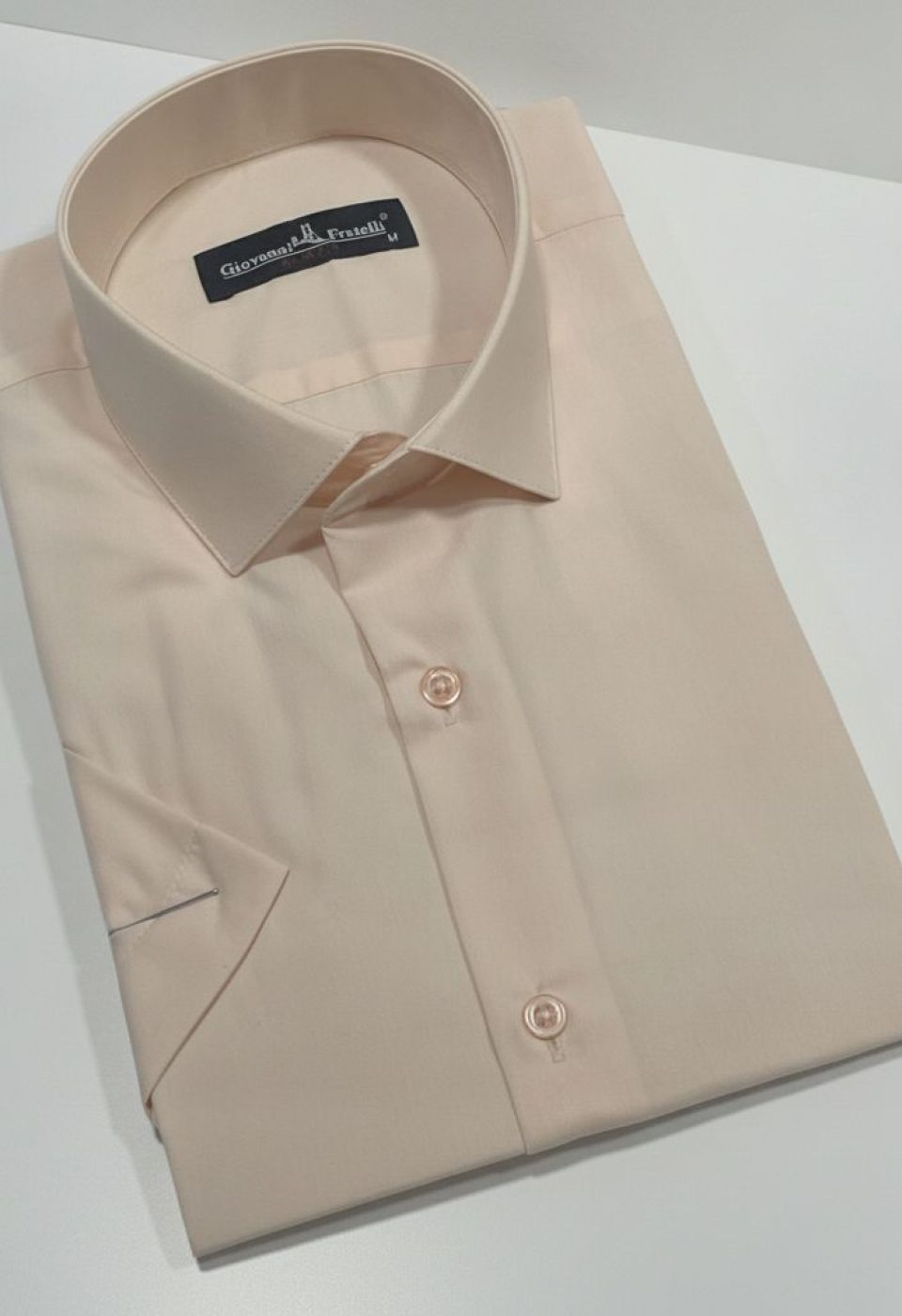 0408 CR K 036 Slim Fit Kısa Kol Düz Renk Erkek Gömlek 3GMK320408036 - Giovanni Fratelli
