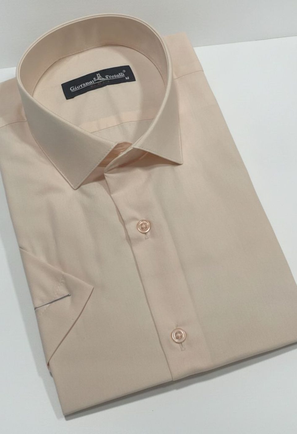 0408 CR K 036 Slim Fit Kısa Kol Düz Renk Erkek Gömlek 3GMK320408036 - Giovanni Fratelli