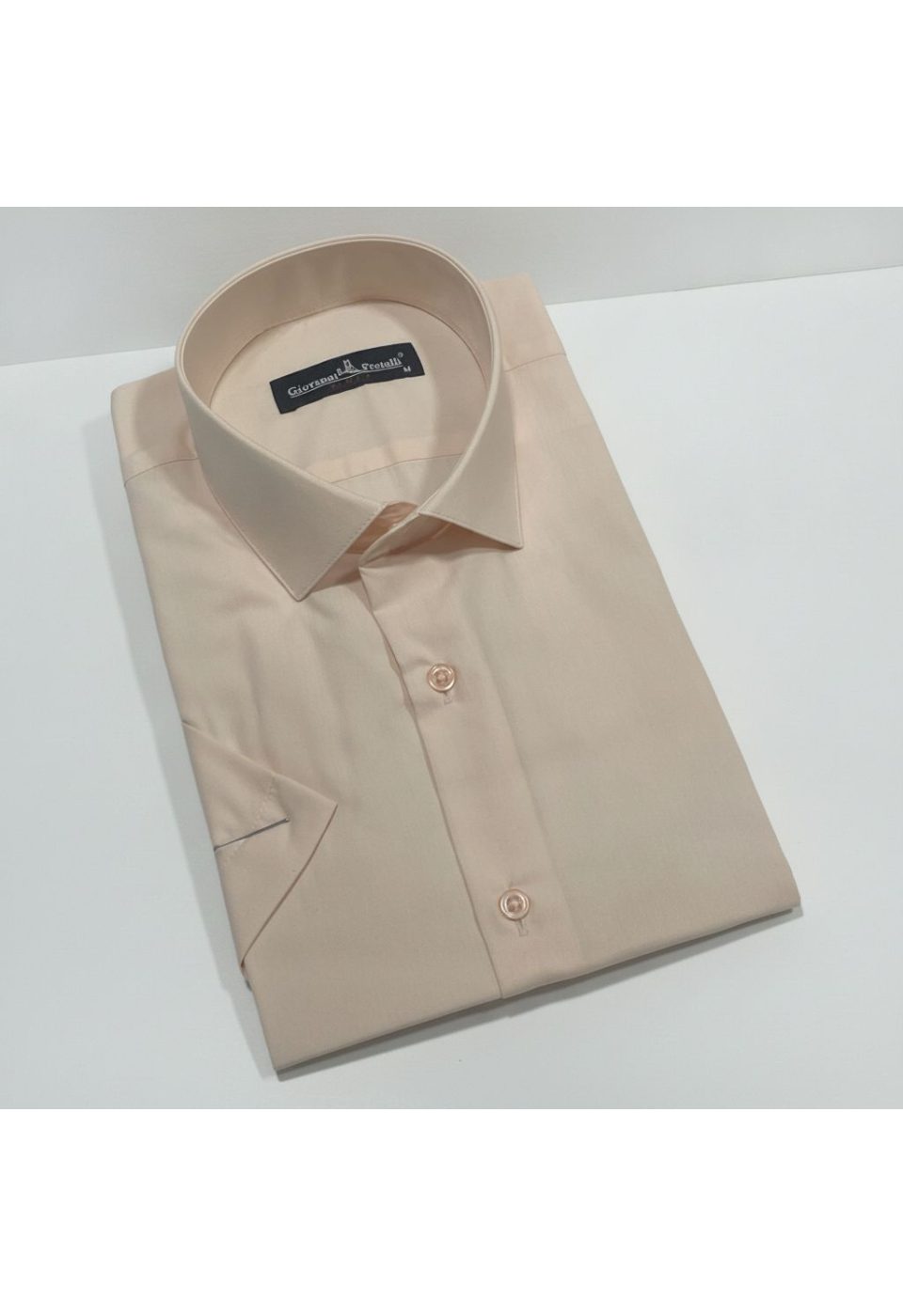 0408 CR K 036 Slim Fit Kısa Kol Düz Renk Erkek Gömlek 3GMK320408036 - Giovanni Fratelli