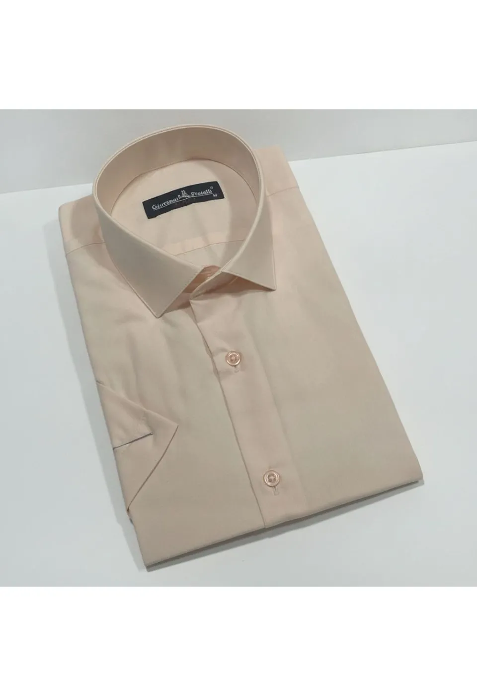Slim Fit Kısa Kol Düz Renk Erkek Gömlek 3GMK320408036 - Giovanni Fratelli