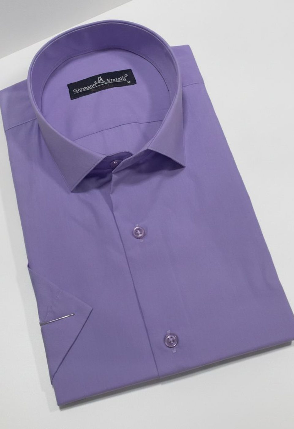 Slim Fit Kısa Kol Düz Renk Erkek Gömlek 3GMK320408037