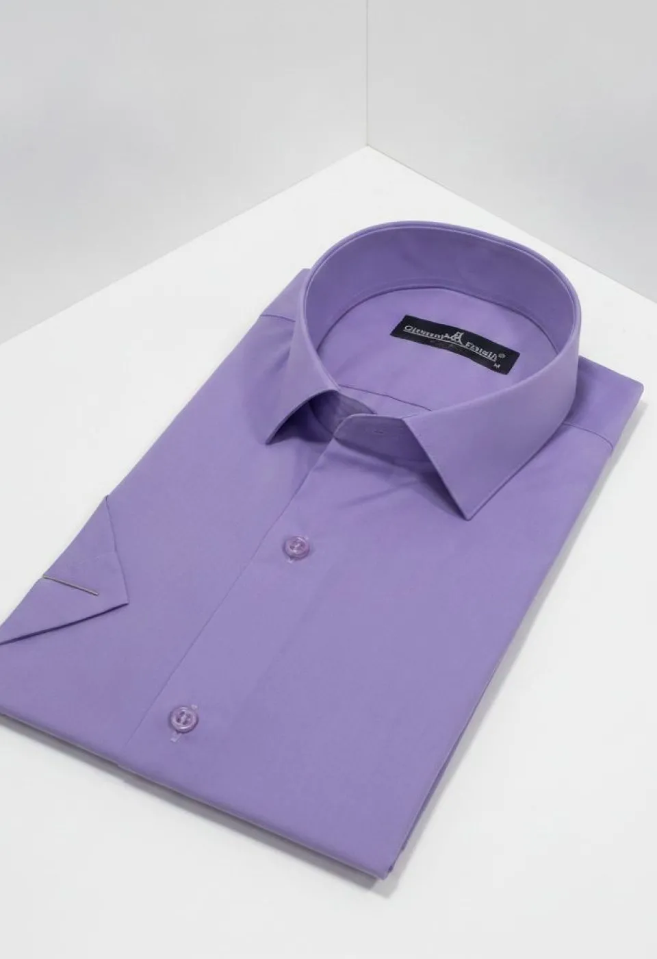 Slim Fit Kısa Kol Düz Renk Erkek Gömlek 3GMK320408037