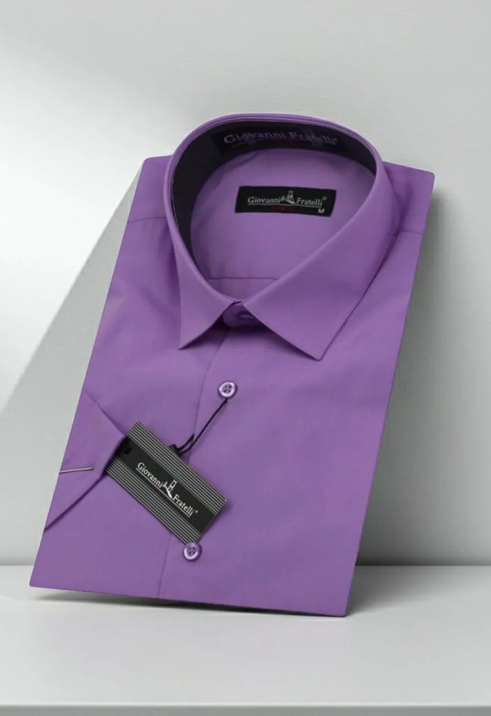 Slim Fit Kısa Kol Düz Renk Erkek Gömlek 3GMK320408059