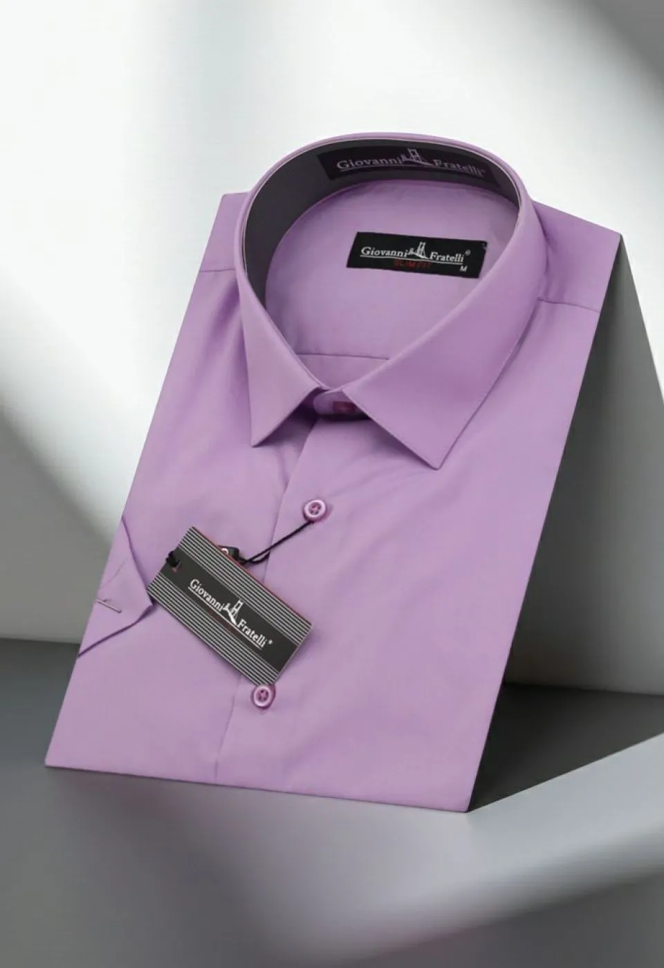 Slim Fit Kısa Kol Düz Renk Erkek Gömlek 3GMK320408061