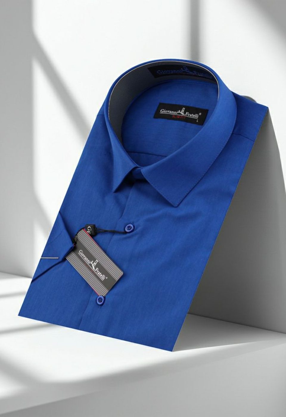 0408 CR K 062 Slim Fit Kısa Kol Düz Renk Erkek Gömlek 3GMK320408062 - Giovanni Fratelli
