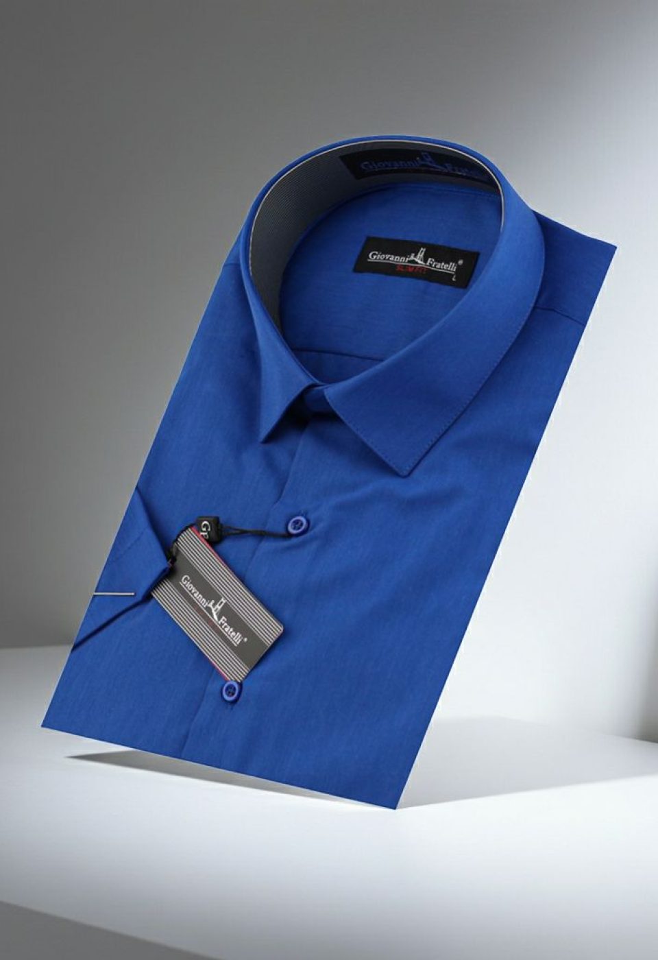 0408 CR K 062 Slim Fit Kısa Kol Düz Renk Erkek Gömlek 3GMK320408062 - Giovanni Fratelli